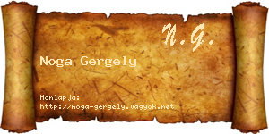 Noga Gergely névjegykártya